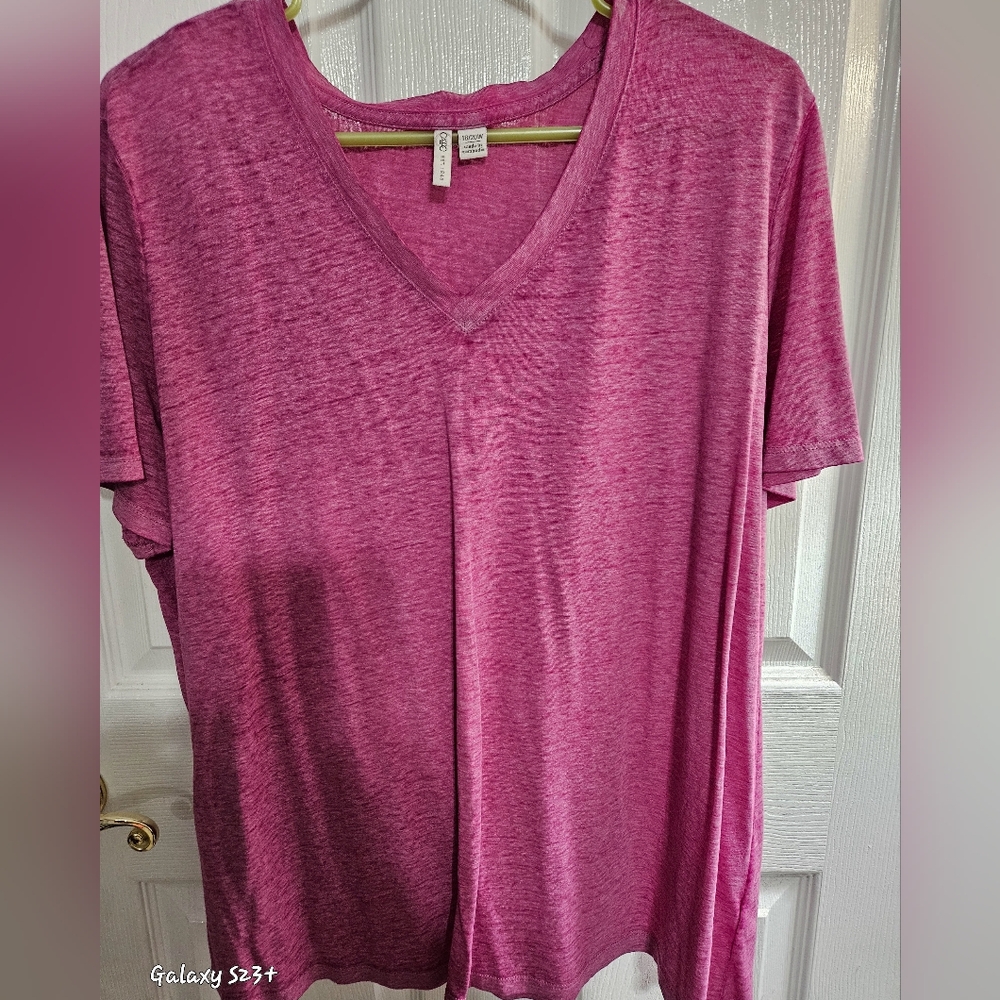 Pink V-Neck T-Shirt